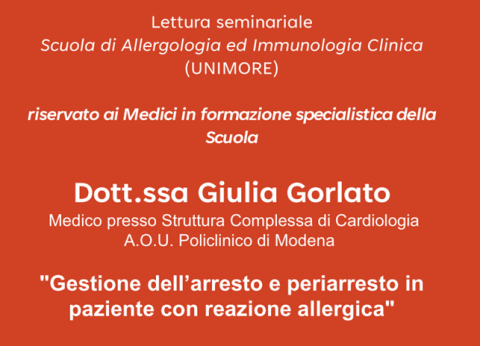 Lettura seminariale Dott.ssa Giulia Gorlato